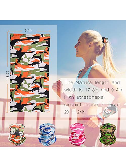 Summer Sun Protection Neck Gaiter Face Cover Scarf Dust Wind Bandana Mask for Fishing Hiking