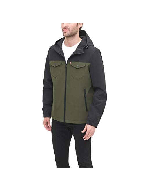 Levi's Men's Arctic Cloth Performance Hooded Rain Jacket