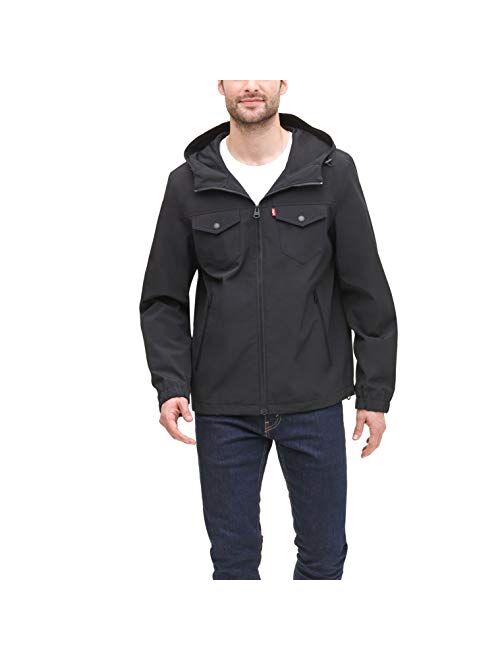 Levi's Men's Arctic Cloth Performance Hooded Rain Jacket