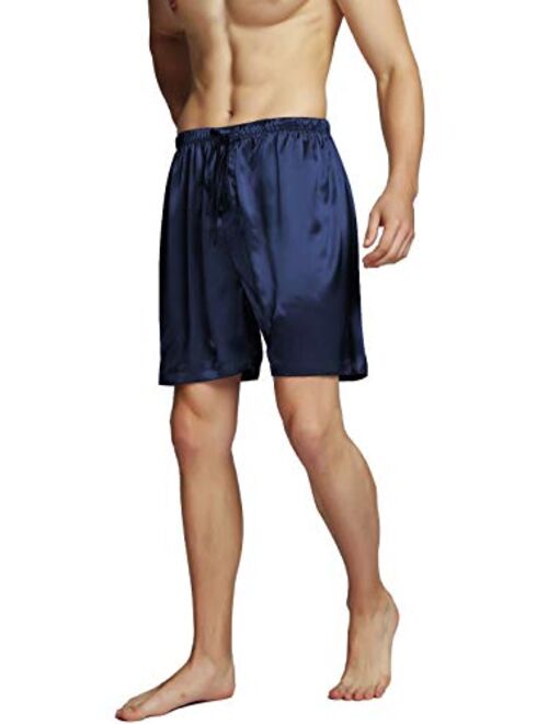 SIHA Mens Satin Pajama Boxer Shorts & Sleep Shorts