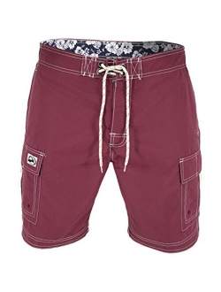 US Apparel Men's Solid Color Cargo Style Microfiber Board Shorts Available in 3XL, 4XL and 5XL