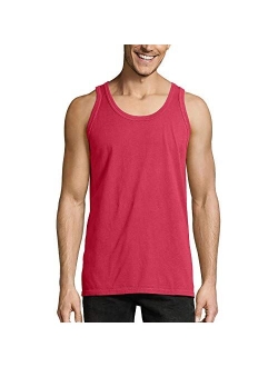 Cotton Solid Scoop Neck Comfortwash Garment Dyed Tank Top