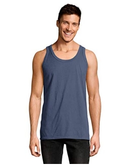 Cotton Solid Scoop Neck Comfortwash Garment Dyed Tank Top