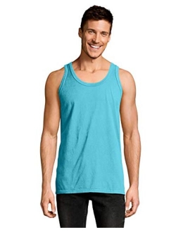 Cotton Solid Scoop Neck Comfortwash Garment Dyed Tank Top