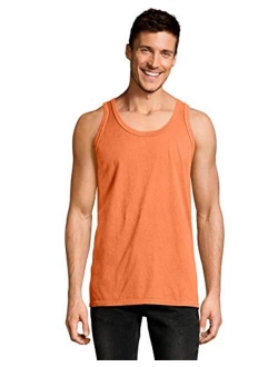 Cotton Solid Scoop Neck Comfortwash Garment Dyed Tank Top