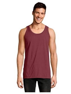 Cotton Solid Scoop Neck Comfortwash Garment Dyed Tank Top