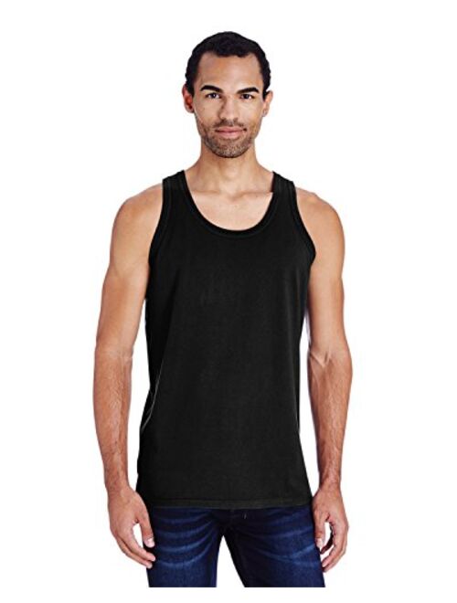 Hanes Cotton Solid Scoop Neck Comfortwash Garment Dyed Tank Top