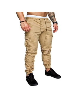 lexiart Mens Fashion Joggers Sports Pants - Cotton Cargo Pants Sweatpants Trousers Mens Long Pants