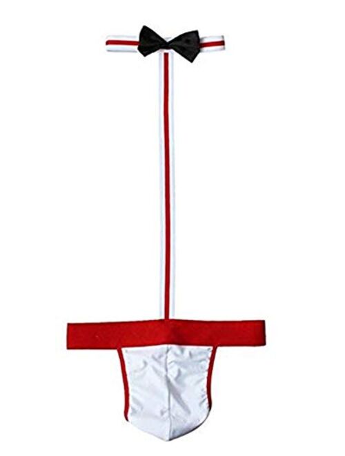 Men Sexy Underwear, Bow Tie Briefs Pouch Thong, Mens Low-Rise Mankini Underwear