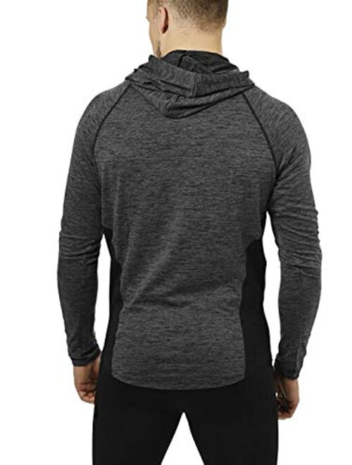 PAIZH Men's Workout Hoodies Dry Fit Outdoor Lightweight Pullover Hooded Tops