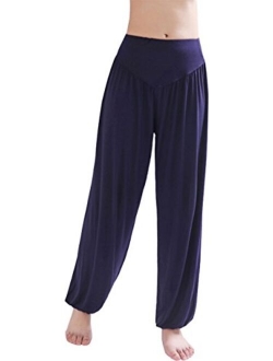 Hoerev Brand Super Soft Modal Spandex Harem Yoga Pilates Pants