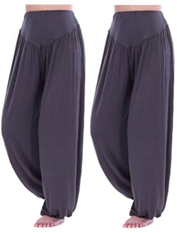 Hoerev Brand Super Soft Modal Spandex Harem Yoga Pilates Pants