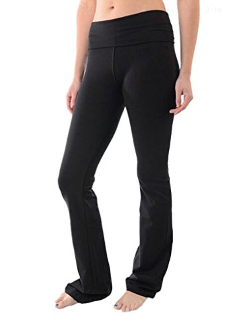 T Party Fold Over Waist Yoga Pants