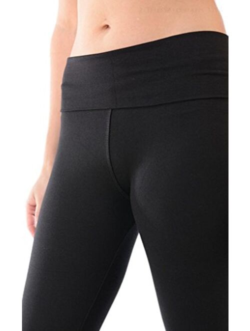 T Party Fold Over Waist Yoga Pants