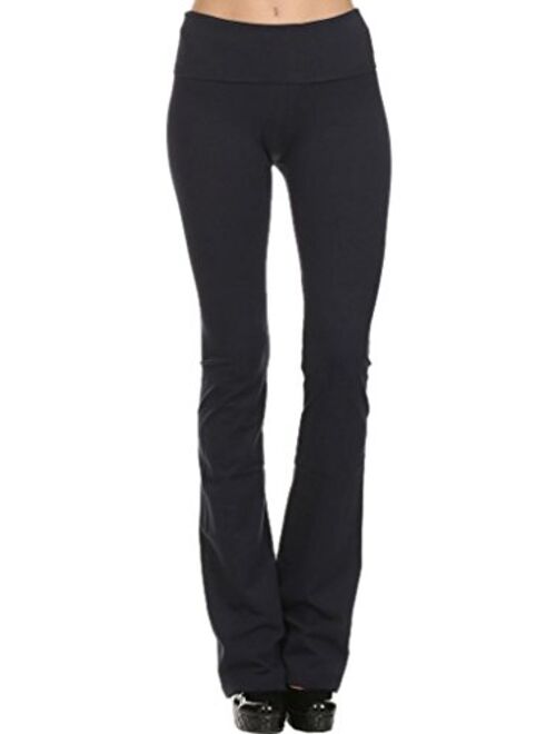 T Party Fold Over Waist Yoga Pants