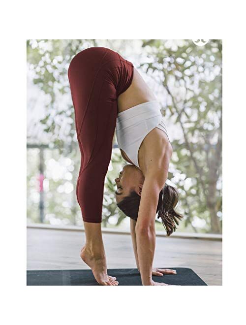 HIGHDAYS Yoga Pants for Women with Pocket - High Waist Capri Leggings for Workout Running Cycling