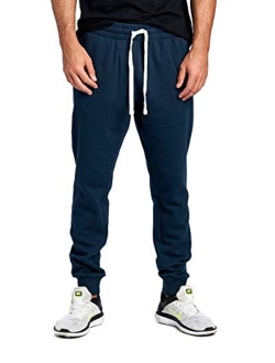 ProGo Men's Casual Jogger Sweatpants Basic Fleece Marled Jogger Pant Elastic Waist