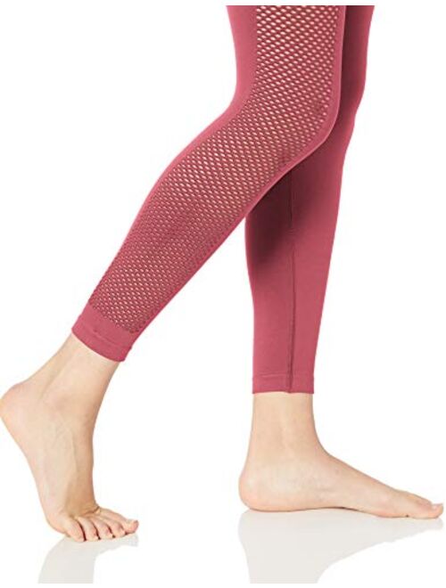 Amazon Brand - Core 10 Women's Seamless High Waist Yoga Mesh Legging