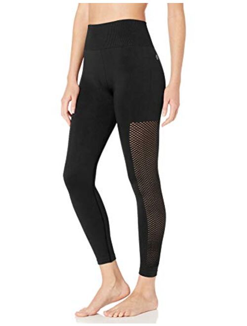 Amazon Brand - Core 10 Women's Seamless High Waist Yoga Mesh Legging