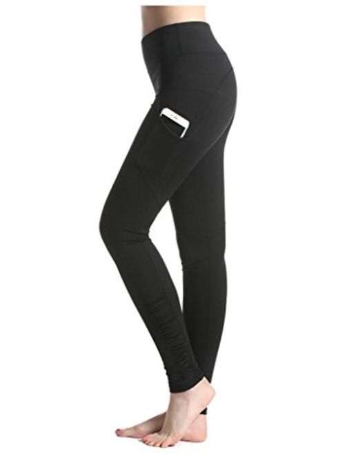 Lotsyle Women's Pocakets Side Yoga Pants Running Fitness Leggings