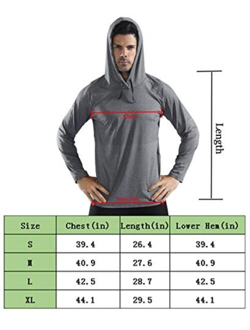 Rdruko Men's Active Gym Muscle Bodybuilding Long Sleeve Hoodies Workout Running Hooded Sweatshirts