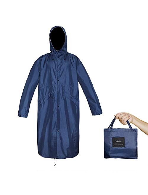 Long Rain Coat for Men Women Waterproof Rain Gear Trench Outdoor Poncho Lightweight Jacket