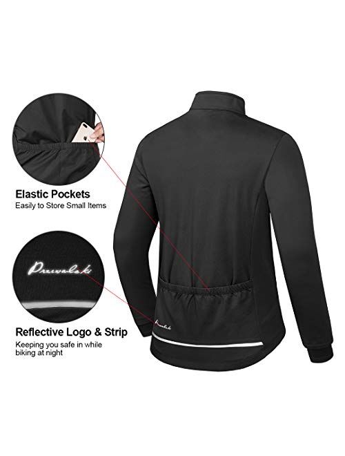 Przewalski Cycling Bike Jackets for Men Winter Thermal Running Jacket Windproof Breathable Reflective Softshell Windbreaker