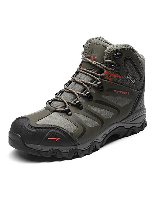 NORTIV 8 Men's Ankle High Waterproof Hiking Boots Outdoor Lightweight Shoes Backpacking Trekking Trails