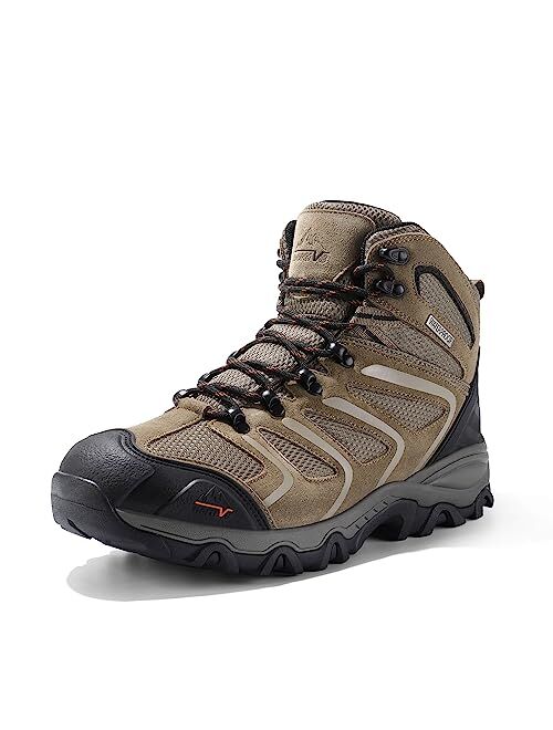 NORTIV 8 Men's Ankle High Waterproof Hiking Boots Outdoor Lightweight Shoes Backpacking Trekking Trails