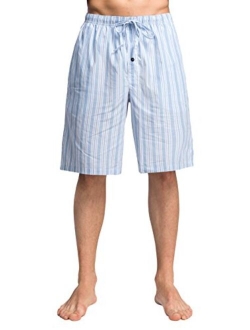 CYZ Men's 100% Cotton Plaid Poplin Woven Lounge/Sleep Shorts