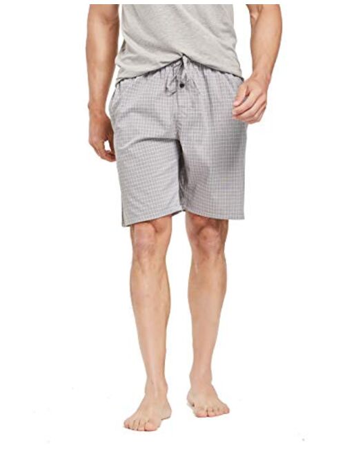 CYZ Men's 100% Cotton Plaid Poplin Woven Lounge/Sleep Shorts