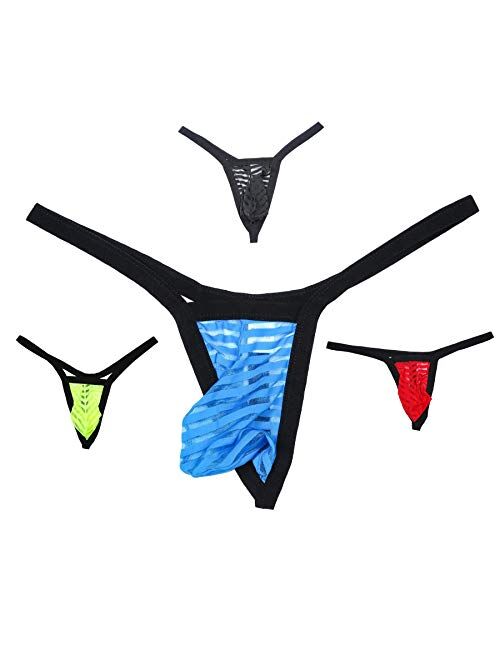 MuscleMate UltraHot Men's See-Through Thong G-String Underwear, Men's Hot T-Back Thong G-String Undie, No Visible Lines.