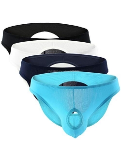 Summer Code Mens Sexy Hollowed Pouch Thong Underwear Pack