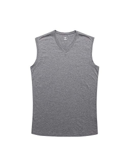 Y2Y2 Men's Cotton Solid Sleeveless V-Neck Vest