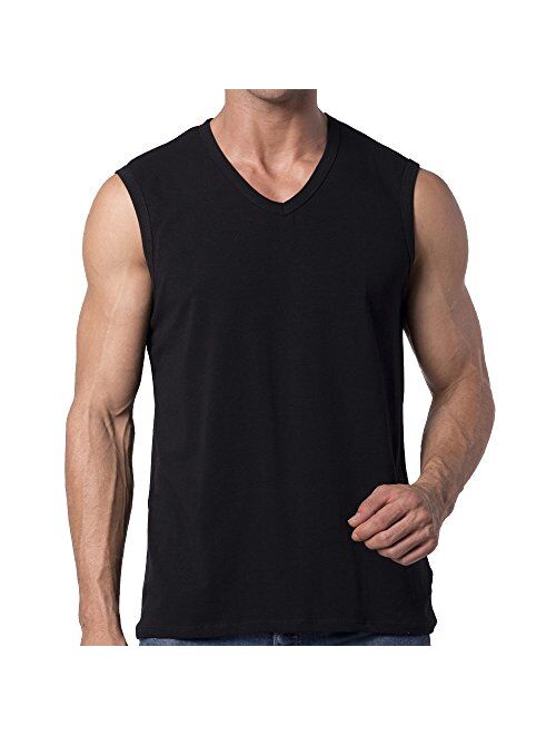 Y2Y2 Men's Cotton Solid Sleeveless V-Neck Vest