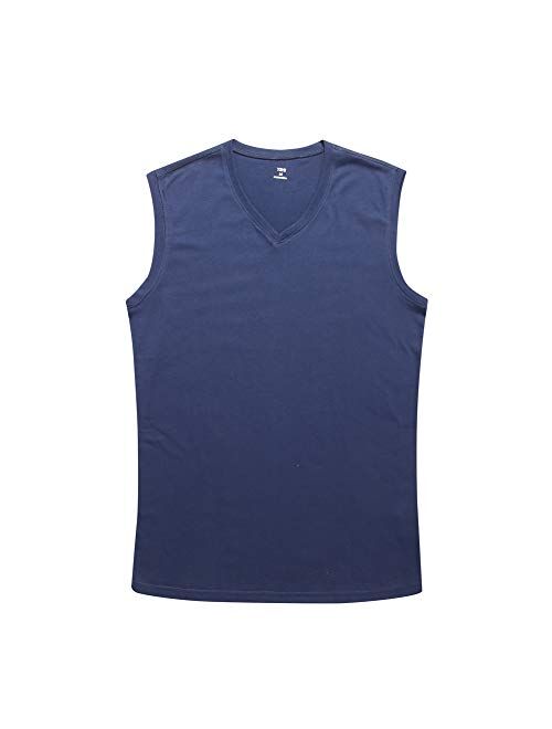 Y2Y2 Men's Cotton Solid Sleeveless V-Neck Vest