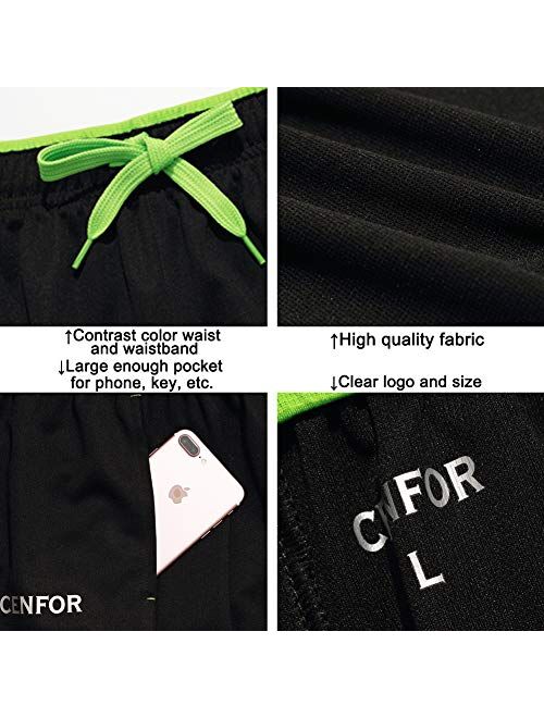 CENFOR Men's Sweatpants with Pockets Open Bottom Workout Pants, for Athletic, Jogging, Training, Casual