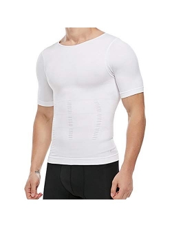 Men's Compression Shirt Undershirt Slimming Tank Top Workout Vest Abs Abdomen Slim Body Shaper