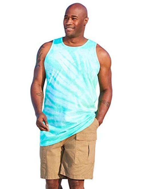 KingSize Men's Big and Tall Longer-Length Shrink-Less Lightweight Tank