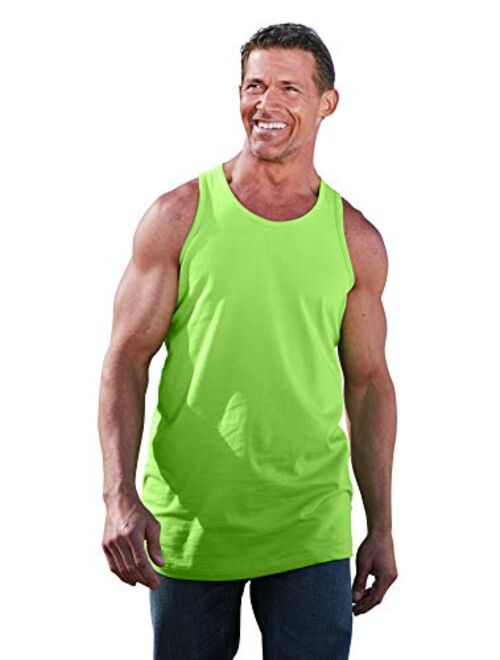 KingSize Men's Big and Tall Longer-Length Shrink-Less Lightweight Tank