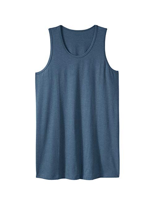 KingSize Men's Big and Tall Longer-Length Shrink-Less Lightweight Tank