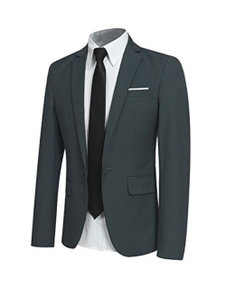 Men' Slim Fit One Button Suit Blazer Jacket Casual Party Sport Coat