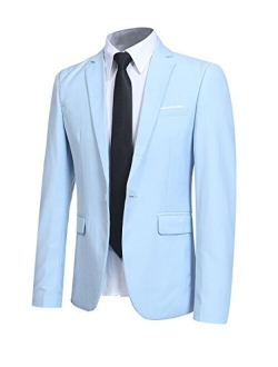 Men' Slim Fit One Button Suit Blazer Jacket Casual Party Sport Coat