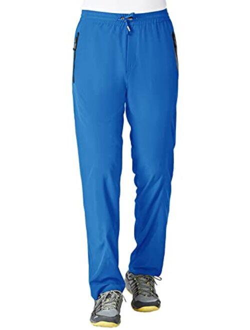 Rdruko Men's Jogger Casual Pants Lightweight Breathable Quick Dry Hiking Running Outdoor Sports Pants