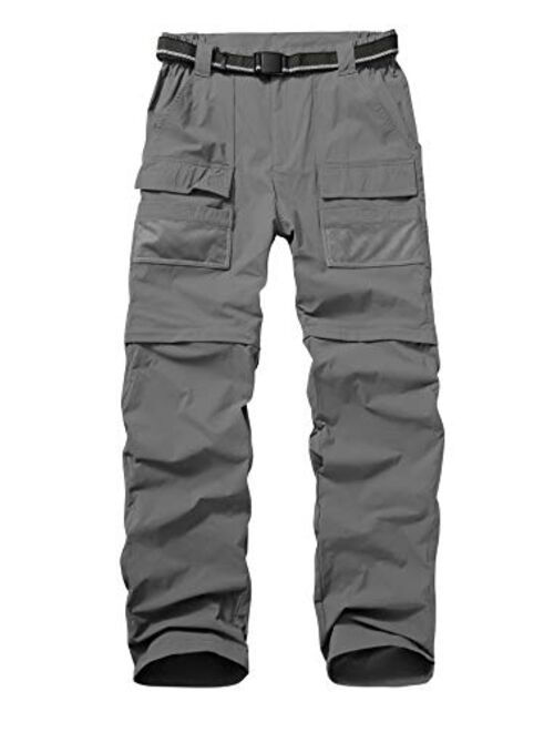 Mens Hiking Stretch Pants Convertible Quick Dry Lightweight Zip Off Outdoor Travel Safari Pants