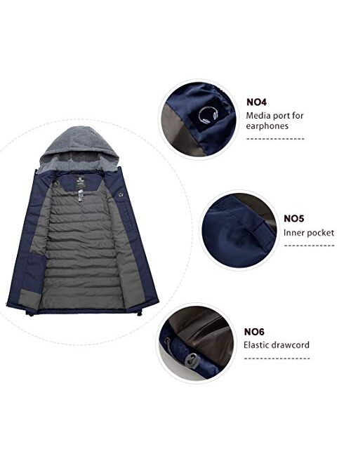 Wantdo Men's Puffer Vest Warm Sleeveless Winter Jacket with Detachable Hood