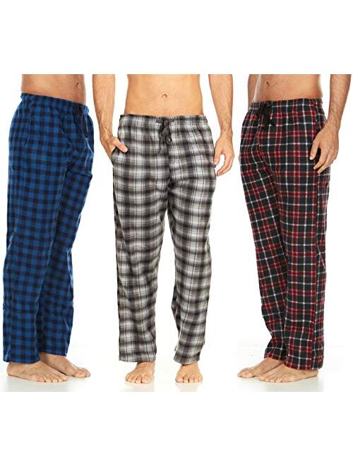 DARESAY Multipack of Mens Microfleece Pajama Pants/Lounge Wear with Pockets