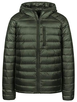 Wantdo Men's Packable Insulated Light Weight Hooded Puffer Down Jacket