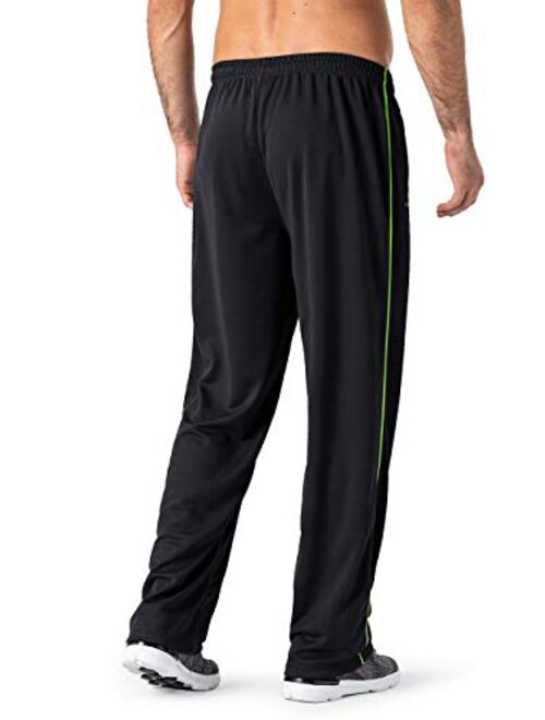 MAGNIVIT Men's Lightweight Sweatpants Loose Fit Open Bottom Mesh Athletic Pants with Zipper Pockets