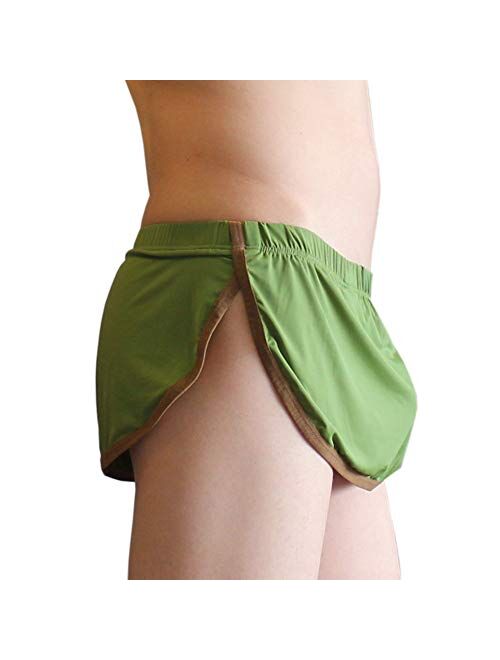 KAMUON Mens Sexy Pouch Thong G-String Boxer Underwear Panties Home Sleep Shorts